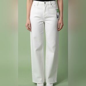 Tinseltown High Waisted Wide Leg Baggy Denim Jeans White‎ Size 11